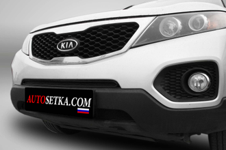 Premium защита радиатора для KIA Sorento (2009-2012) из 2-х частей