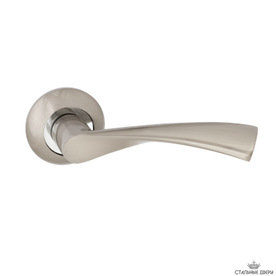 Ручка на круглом основании VETTORE R07.023 SN/CP (130 квадрат) (Сатин/Хром)