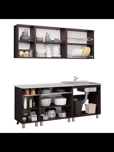 Монтана 2,0 м кухонный гарнитур Сонома / Венге