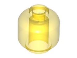 Minifigure, Head Plain - Vented Stud, Trans-Yellow (28621 / 6300208)