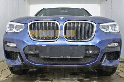 Защита радиатора BMW X3 III (G01) (xDrive AT / xDrive AT M Sport) 2017- black низ