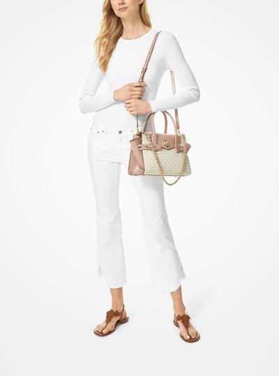 Сумка сэтчел Майкл Корс Кармэн розовая