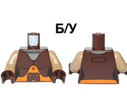 ! Б/У - Torso Female Space Jumpsuit with Orange Belt and Silver Neck Plate Pattern SW Hera Syndulla / Dark Tan Arms / Dark Brown Hands, Dark Brown (973pb1714c01 / 6083485) - Б/У