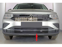 Защита радиатора для Volkswagen Tiguan 2020- black низ PREMIUM