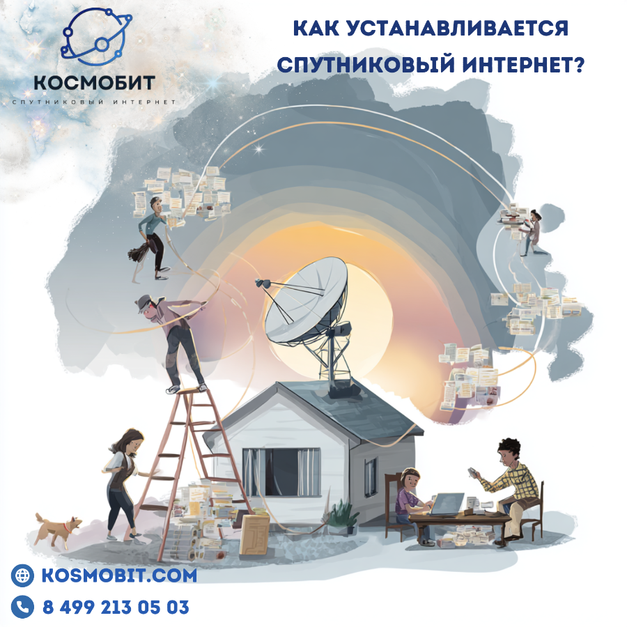 Как устанавливается спутниковый интернет?