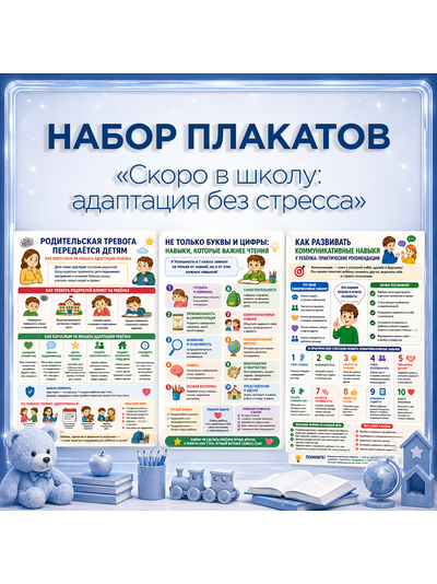 Плакаты для первоклассника: адаптация к школе, режим дня, сборы, советы родителям