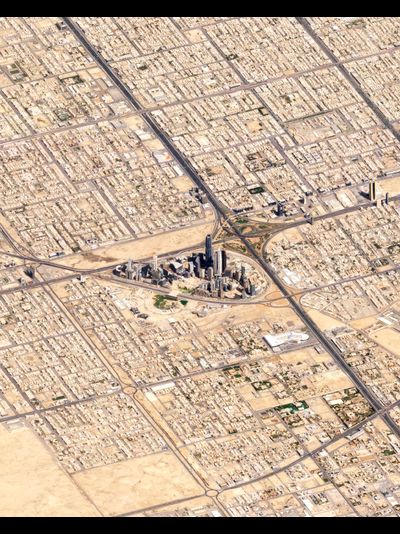 Картина обогреватель, спутниковое фото Эр-Рияд, Саудовская Аравия