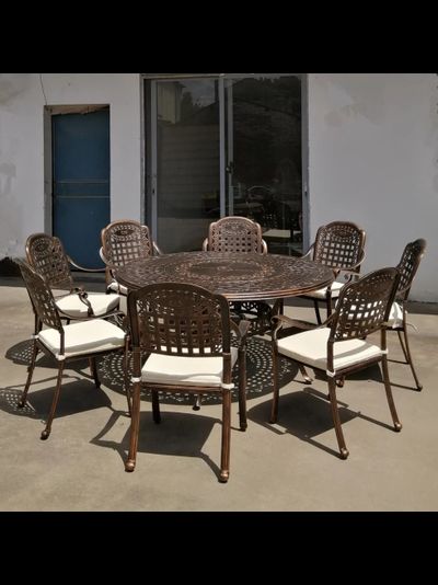 Садовый комплект мебели Geraldine 8 из литого алюминия