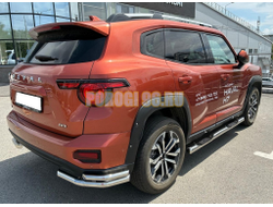 Защита заднего бампера  угловая двойная Папа Тюнинг d60/42 для Haval H7 2025-