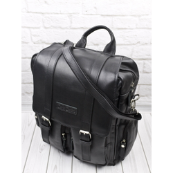 Кожаный рюкзак-сумка Fiorentino black (арт. 3003-01)