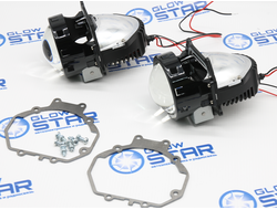 Набор Bi-Led линз Kia Magentis 2 MG (2005 - 2010) Aozoom A3+ New с переходными рамками (ремкомплект)