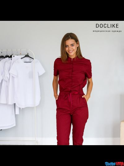 Комбинезон DOCLIKE DL613 Бордовый