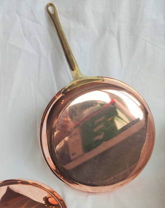 Медная сковорода с крышкой (CopperCrafts) Португалия арт.5116-Т