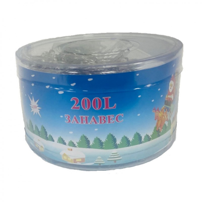 Гирлянда елочная Шторы 240L 2*2метра (Белые огни, Цветные)