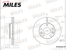 Диск тормозной передний 269х22,5 Renault Duster | Kaptur MILES 402066300R 402061715R