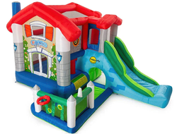 Надувной батут с горкой «В гостях у сказки»