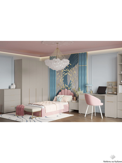 Тефия шкаф четырехстворчатый для одежды 1500х520х2200 Тефия / Софт Сантьяго