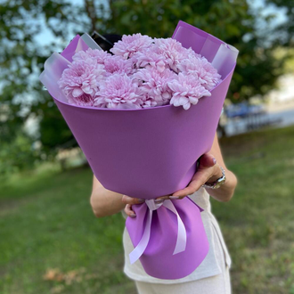 Букет из 3 кустовых хризантем