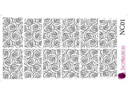 Слайдер дизайн NC01 - Трафарет Розы, чёрный