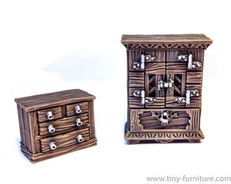 Wardrobe and chest of drawers (PAINTED)