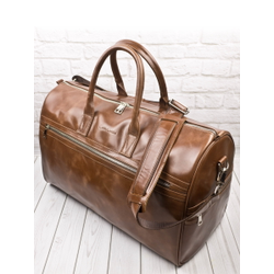 Кожаная дорожная сумка Caspoli Premium brown (арт. 
4040-52)