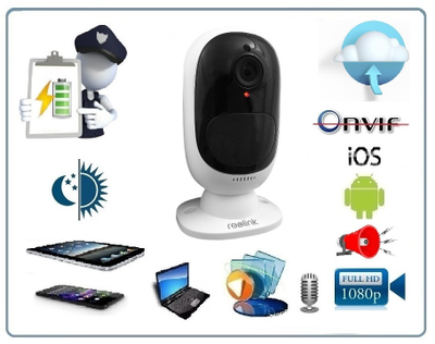 Reolink Argus 2 беспроводная всепогодная Wi-Fi видеокамера на аккумуляторе с DVR, Full HD (до 35 дней)