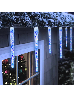 Гирлянда сосульки уличная 24V, 2м, 10шт (5шт 30см, 5шт 20см), 40led.