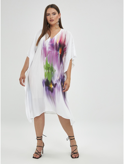 Классические женские брюки с люрексом для полных женщин