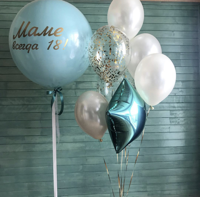 Воздушные шары с индивидуальной надписью
