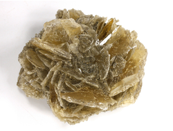 Гипс, "Гипсовая роза", крупный сросток кристаллов, Россия, Ставропольский край (75*70*39 мм, 164 г) №29344