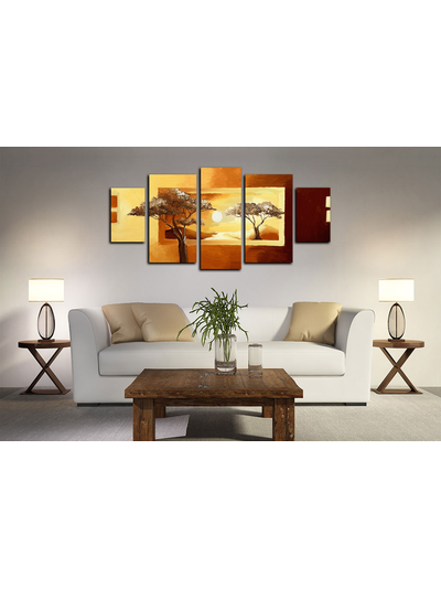 Модульная картина "Солнце и два дерева"