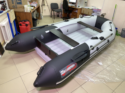 Моторная лодка Таймень NX 3400 НДНД PRO светло-серый черный - MNELODKU.RU