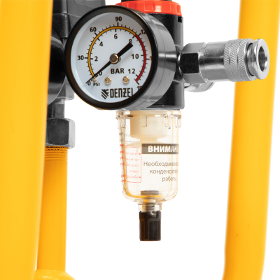 Компрессор безмасляный, малошумный DLS 1500/50, 1500 ВТ, 2x750, 50 л, 260 л/мин Denzel