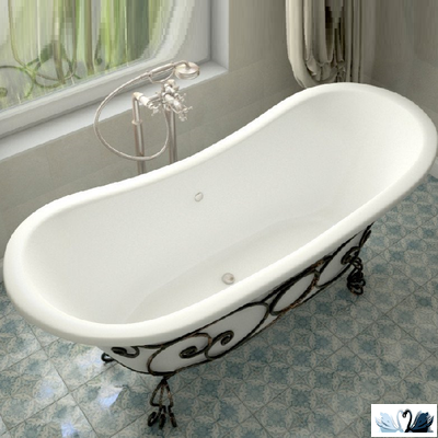 Ванна Эстет Бостон 180 x 74 см Отдельностоящая из литьевого мрамора