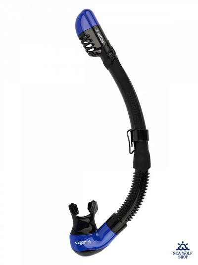 Маска с трубкой Sargan "БАТТЕРФЛЯЙ-М" черно-ярко синий