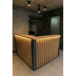 (РЕС-26) Стойка ресепшен Гармошка, с подсветкой