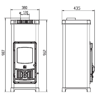 Печь-камин Dora 10 N, эмалированный, Plamen (Хорватия)
