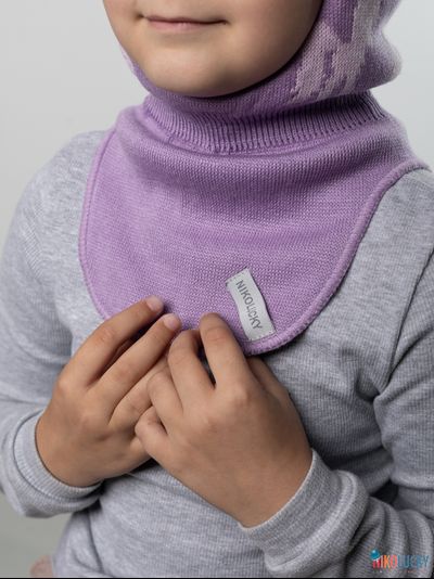 Шапка-шлем 23101-03 с утепл. хб подклад, фиалковый,роз. 48-50