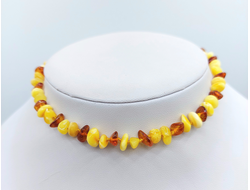 Детские бусы из натурального янтаря через узелок арт.49