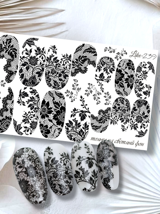 Слайдер-дизайн для ногтей LIKE-239