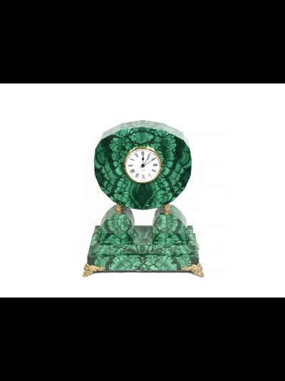 Часы интерьерные из малахита