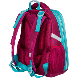 Школьный рюкзак №1School Basic Корги с ортопедической спинкой (розовый)