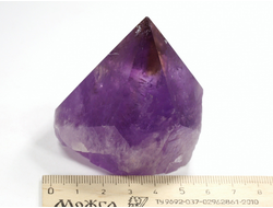 Аметист, аметрин, кристалл полированный со спиленным основанием, Бразилия (61*58*47 мм, 188 г) №37664