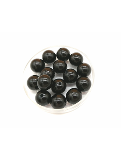 Бусины пластиковые под жемчуг 10 мм, цвет черный