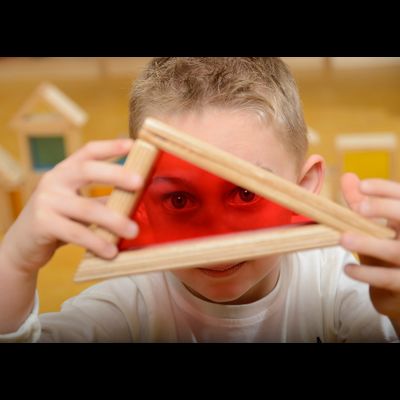 Радужные блоки с зеркалами (51 шт)