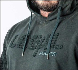 Худи 4900-864/405 Legal Power Stonewashed Bostomix зеленый камень