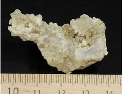 Кварц на халцедоне, необработанный "дикий" образец, Россия, Северный Кавказ, КЧР, Усть-Джегутинский район (40*27*20 мм, 11 г) №28372