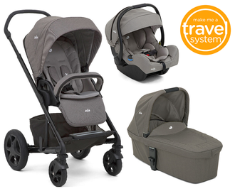 Joie Chrome DLX + спальный болк Chrome Carrycot + автокресло Joie i-Gemm