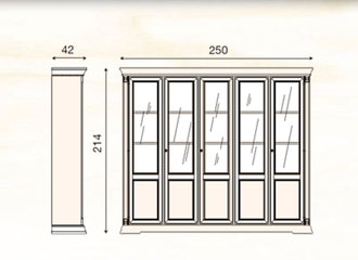 БИБЛИОТЕКА 5-ТИ ДВЕРНАЯ PALAZZO DUCALE 71CI05LB