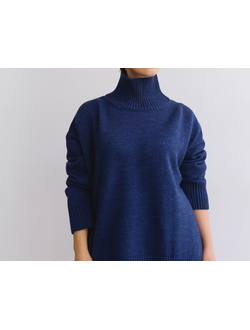 Свитер из шерсти мериноса  (джинсовый)